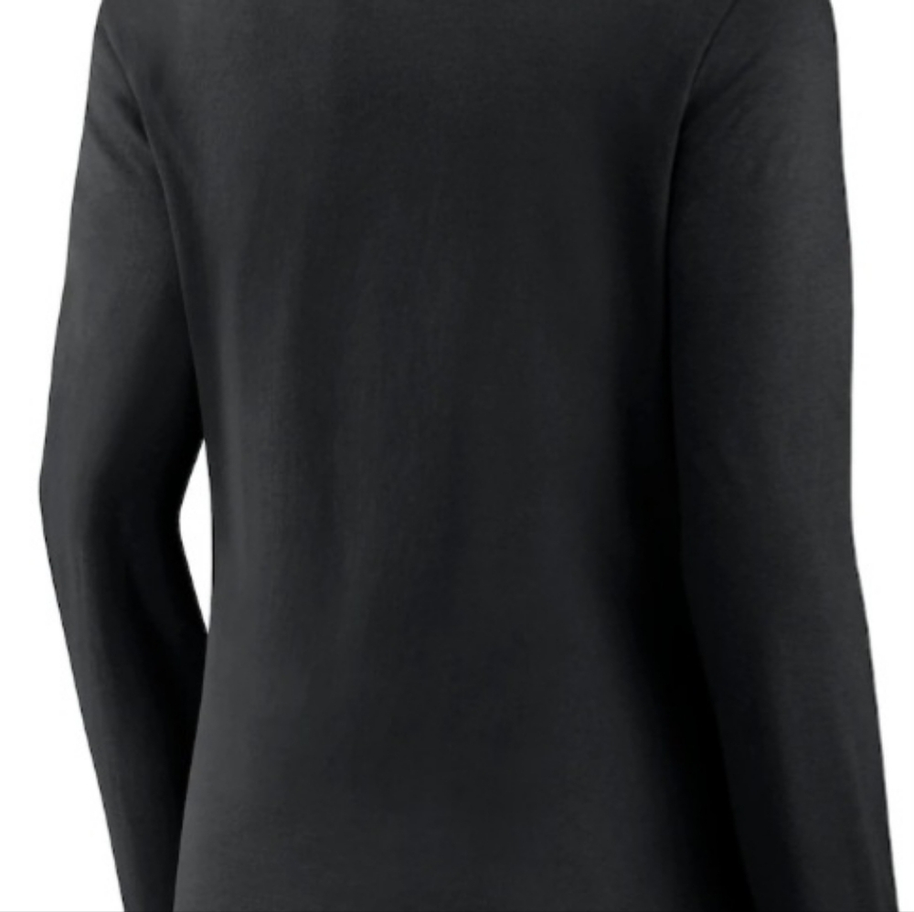 Raiders Women's Logo Team Lockup Long Sleeve V-Neck T-Shirt - Black 2XL NWT - Picture 3 of 5